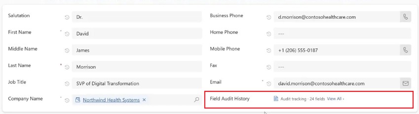 Field Audit History