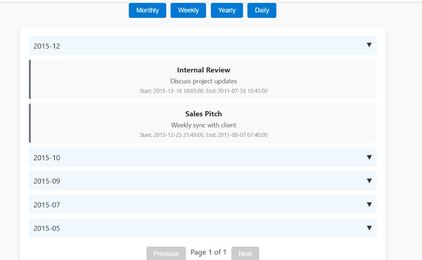 Activity Timeline PCF