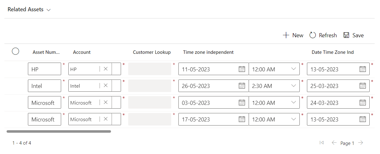 Editable Table