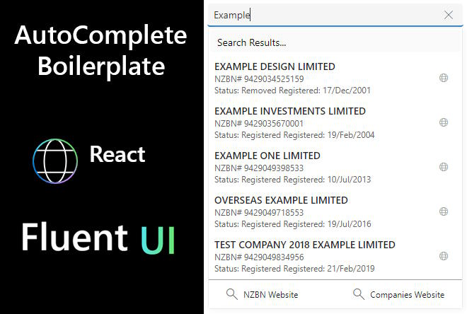 PCF FluentUI Autocomplete Boilerplate