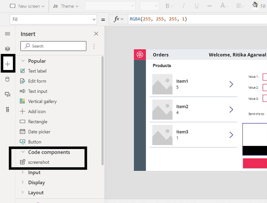 Screenshot PCF