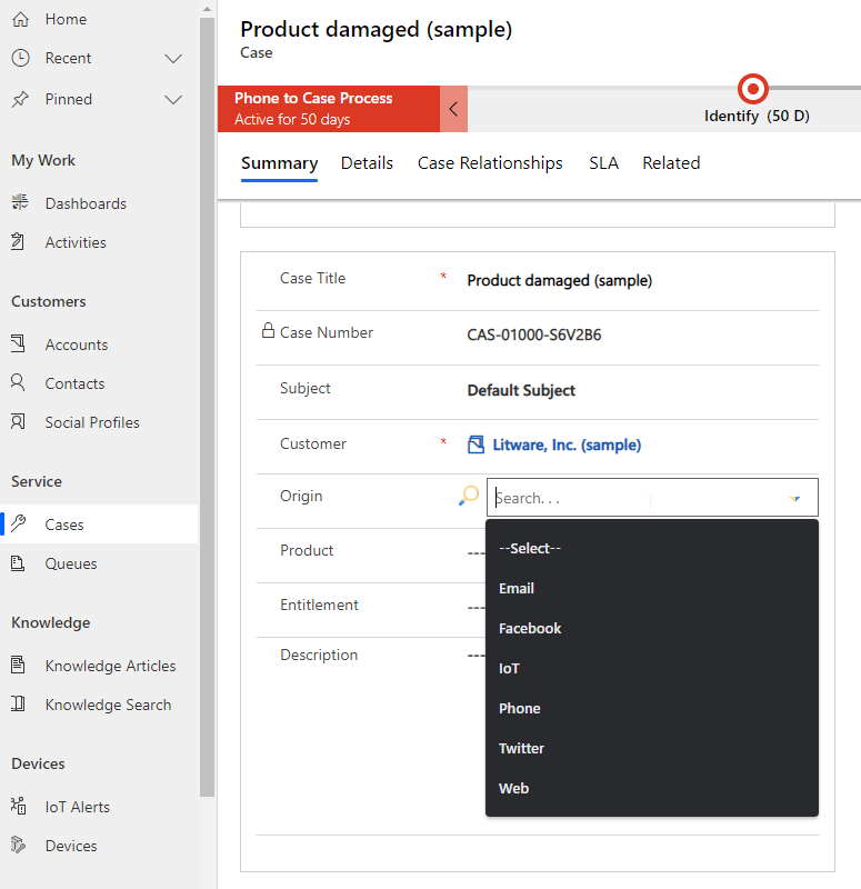 Searchable Option Set