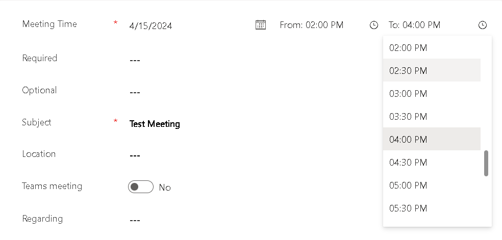Time Window Picker